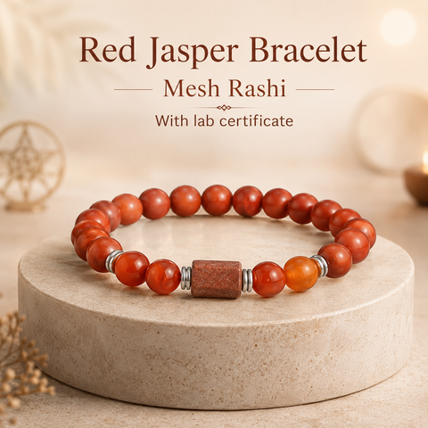 Red Jasper Bracelet (Mesh Rashi) Aries