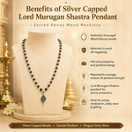 Silver Capped Lord Murugan Shastra Pendant