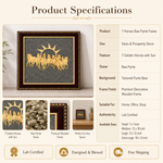 7 Horses Raw Pyrite Frame for Vastu & Prosperity