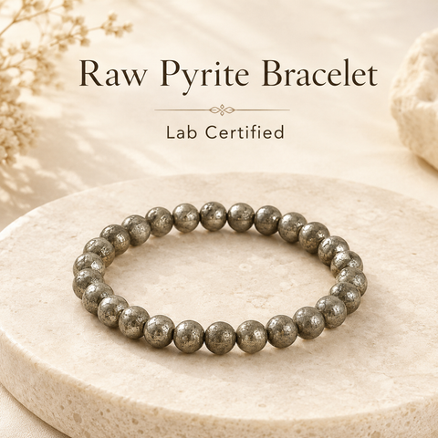 Raw Pyrite Bracelet | For Wealth, Confidence & Protection
