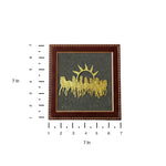 7 Horses Raw Pyrite Frame for Vastu & Prosperity - view 2