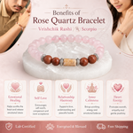 Rose Quartz Bracelet (Vrishchik Rashi) Scorpio