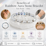 Rainbow Aura Stone Bracelet (Tula Rashi) Libra