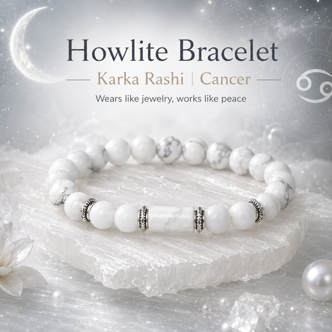 Howlite Bracelet (Karka Rashi) Cancer