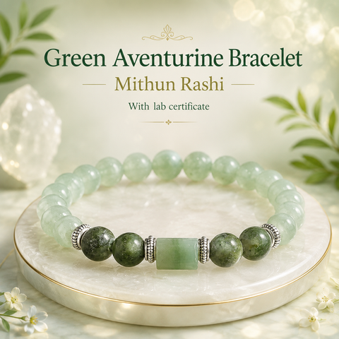 Green Aventurine Bracelet (Mithun Rashi) Gemini