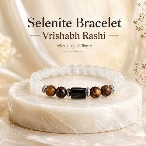 Selenite Bracelet (Vrishabh Rashi) Taurus