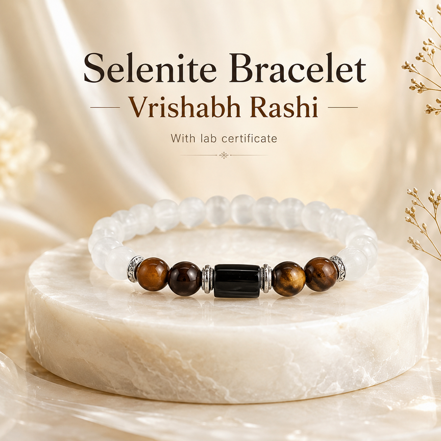 Selenite Bracelet (Vrishabh Rashi) Taurus