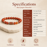 Red Jasper Bracelet (Mesh Rashi) Aries