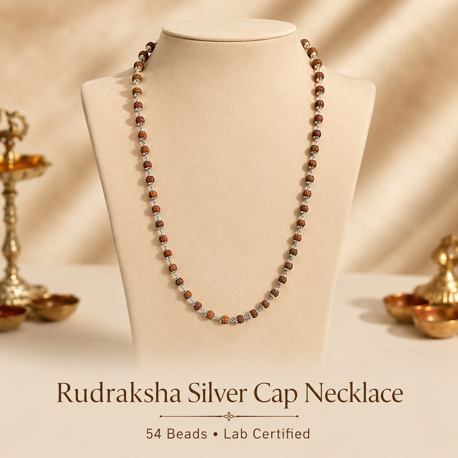 Divine Rudraksha Necklace - 54 Bead