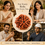 5 Mukhi Lab Tested Certified Nepali Rudraksha