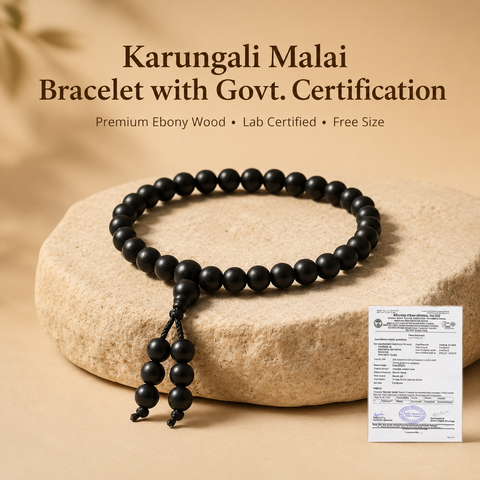 Karungali Malai Bracelet with Govt. Certification