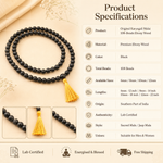 Original Karungali Malai 108-Beads Ebony Wood with Govt. Certified