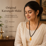 Original Karungali Malai 108-Beads Ebony Wood with Govt. Certified