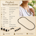 Karungali Malai Silver Cap Necklace with Govt. Certified