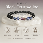 Black Tourmaline Bracelet (Kumbh Rashi) Aquarius