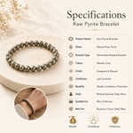 Raw Pyrite Bracelet | For Wealth, Confidence & Protection
